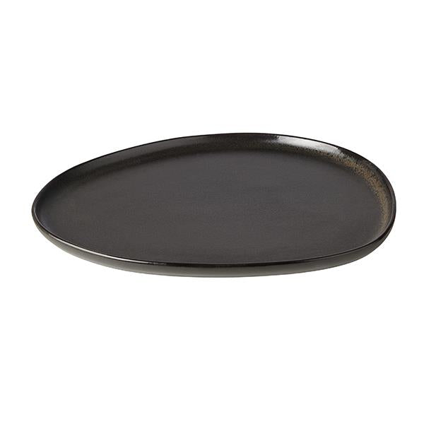 Produktbillede af Aida RAW Titanium Black Organic middagstallerken 29 x 25 cm i premium kvalitet