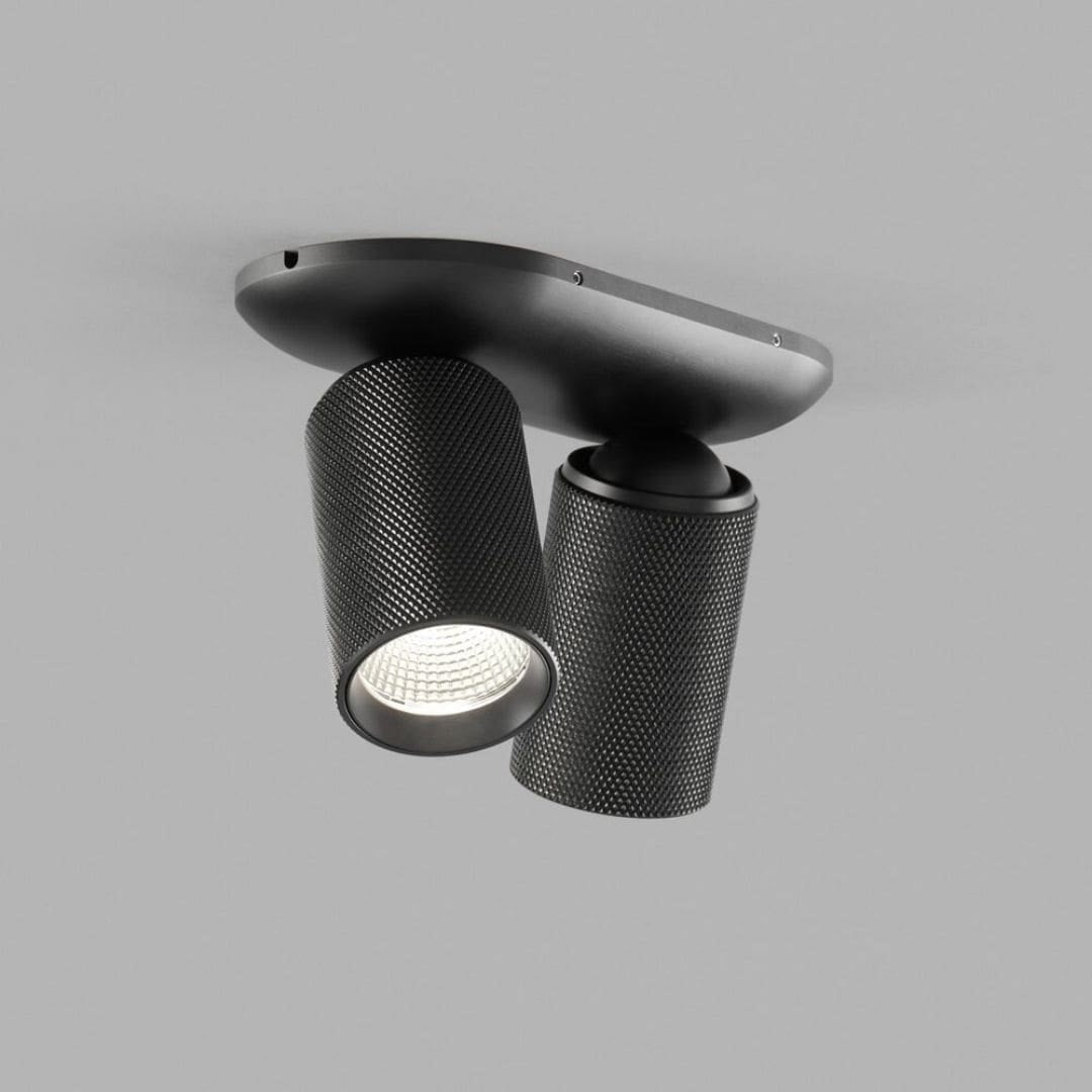 Raw 2 LED Spot Carbon Sort LIGHT-POINT