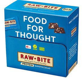 Detaljeret produktbillede af RAWBITE Officebox Protein Smooth Cacao 45x15g Ø på tilbud