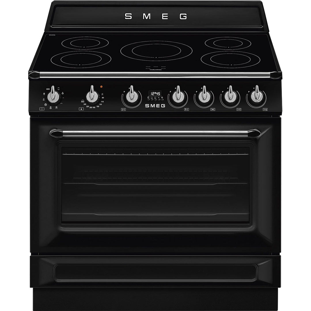 Smeg Smeg TR90IMBL Victoria Induktionskomfur 90 cm, sort ❤ produktbillede (Induktionskomfur)