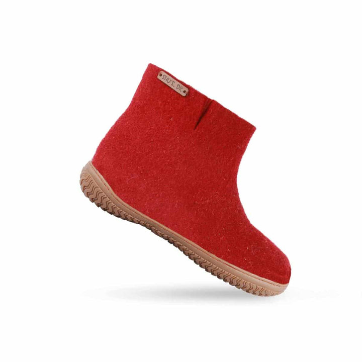 Uldstøvle (100% ren uld) m/Gummisål Dansk Design fra SHUS roed / 42