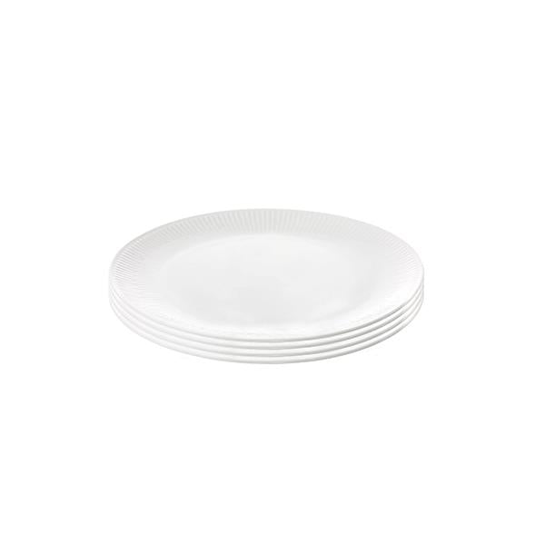 Produktbillede af Aida Relief Frokosttallerken porcelæn Hvid 4 stk i premium kvalitet
