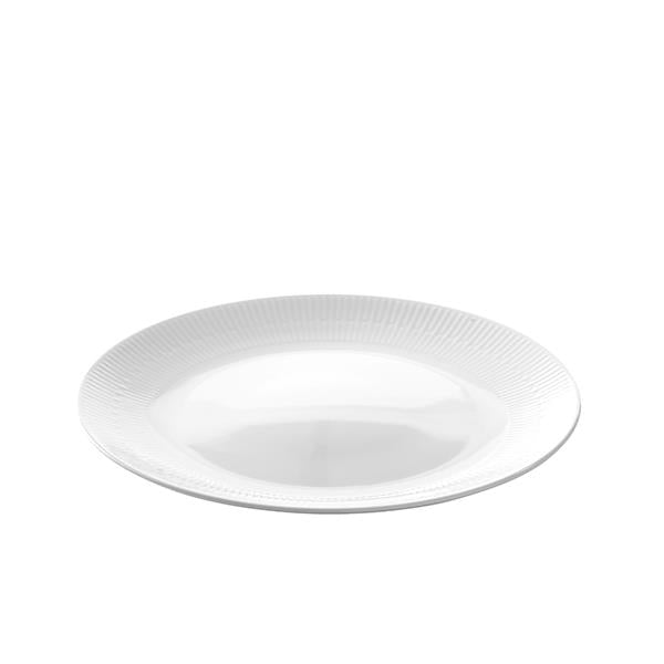 Produktbillede af Aida Relief Rundt Fad porcelæn Hvid 1 stk i premium kvalitet