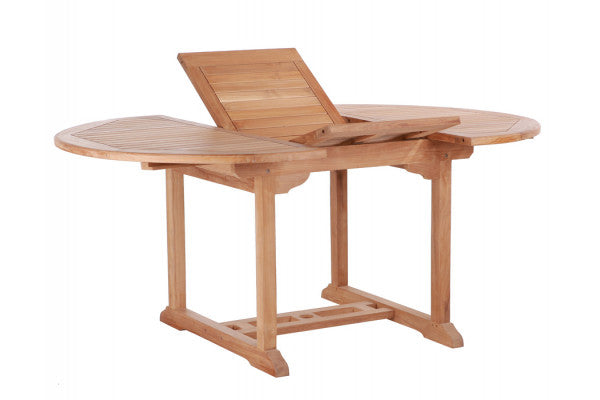 Produktbillede af Rene Teak Udtræksbord 120x120/170 cm på tilbud i høj kvalitet