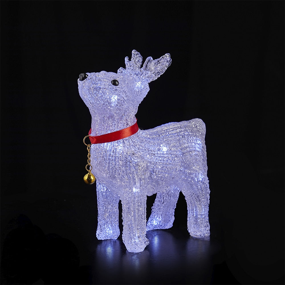 Produktbillede af Køb Rensdyr Akryl højde 22 cm med LED-Lys på tilbud
