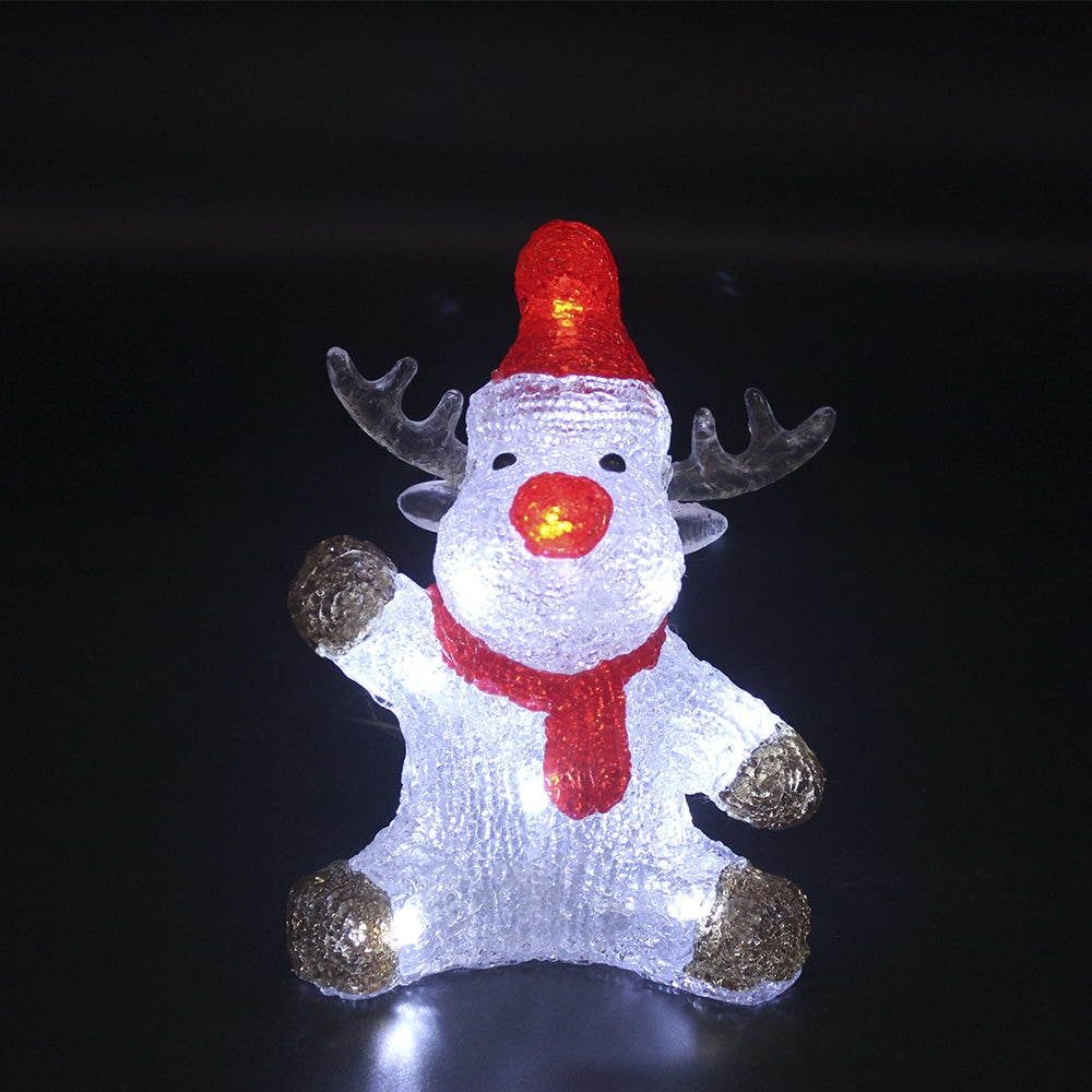Produktbillede af Køb Rensdyr Akryl højde 20 cm med LED-Lys på tilbud