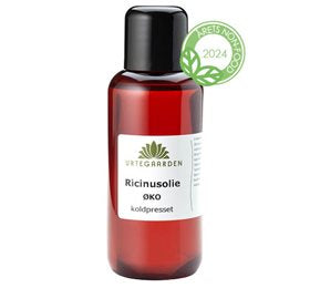 Detaljeret produktbillede af Urtegaarden Ricinusolie ØKO 100ml. på tilbud