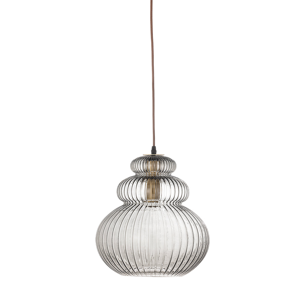 Produktbillede af BLOOMINGVILLE Sybia loftlampe grå glas D31,5xH33 i premium kvalitet