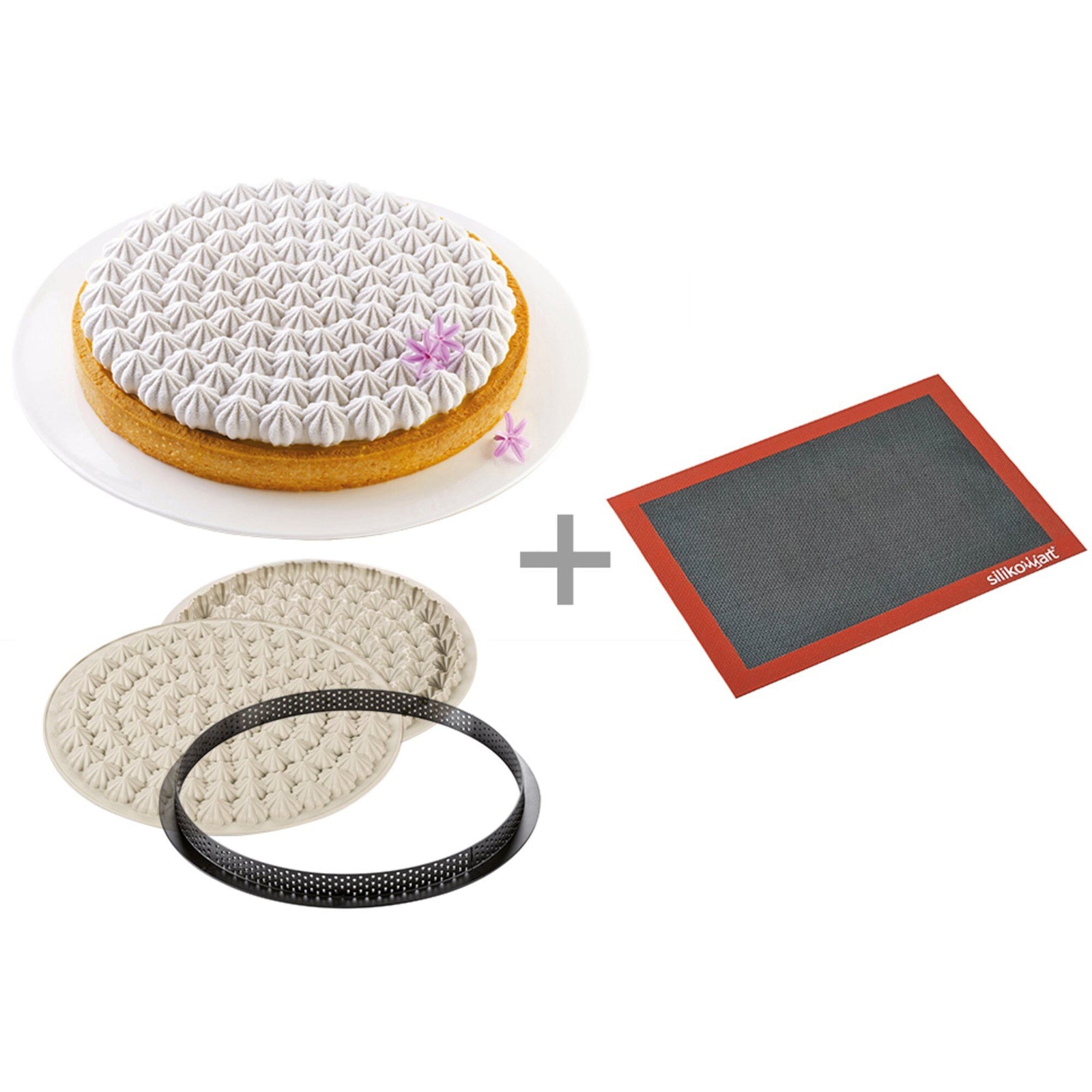Silikomart Silikomart Sæt med Tarte Meringue + air mat – detaljebillede (Siliconeform)