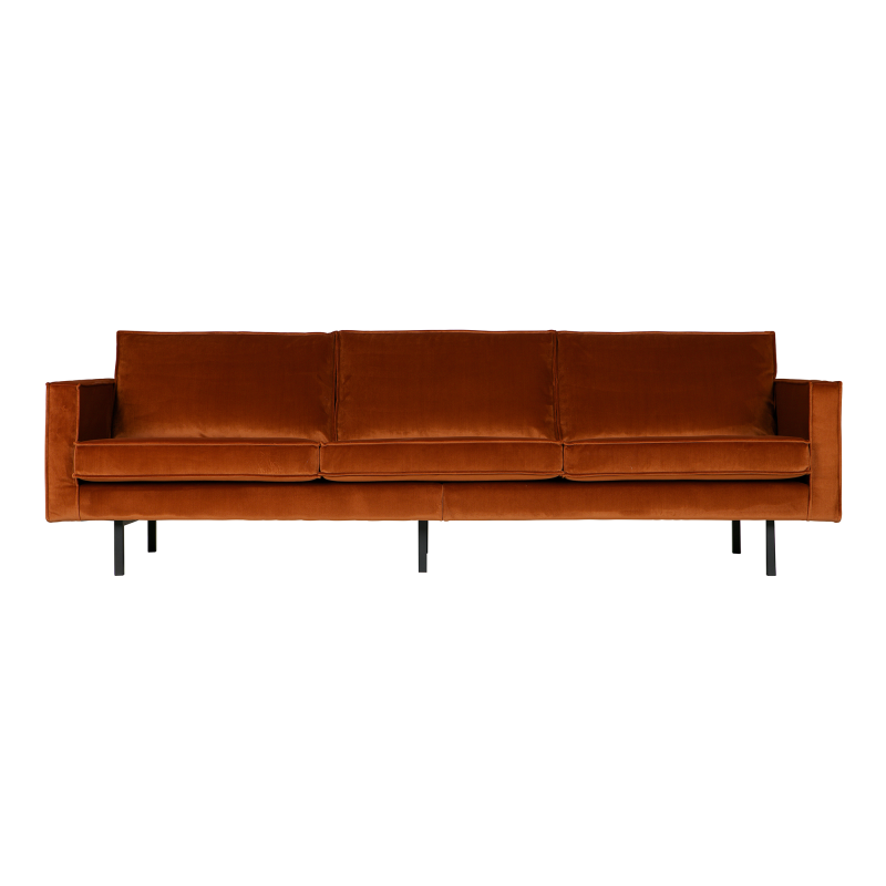 Produktbillede af Rodeo 3-pers Sofa Velour Rust på tilbud i høj kvalitet