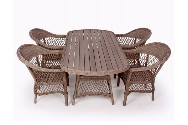 Produktbillede af Enø Brun Havemøbelsæt 90x165 på tilbud i høj kvalitet