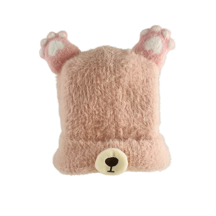 Hyggelige plys strik huer Rosa