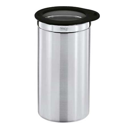 Produktbillede af Rösle Opbevaringsdåse Dia 10 x 20 cm 1,5 liter Stål/Klar/Sort i premium kvalitet
