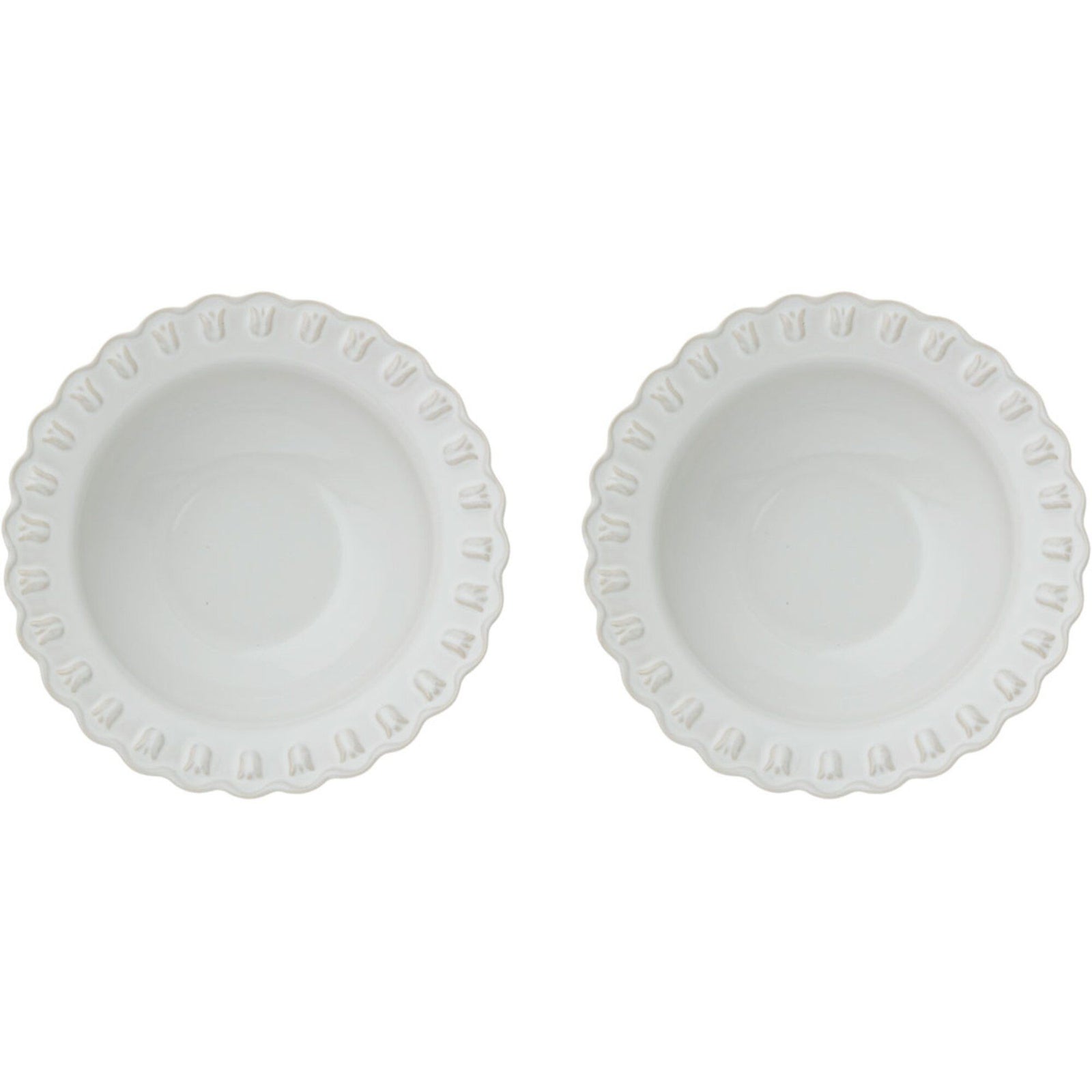 Potteryjo Potteryjo Tulipa dyb tallerken 23 cm, 2-pak, hvid ❤ produktfoto (Dyb tallerken)