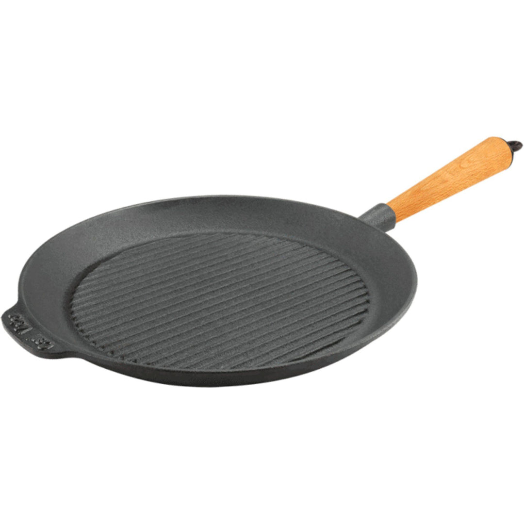 Carl victor Carl victor Støbejernsgrillpande 28 cm, bøg – frontbillede (Grillpande)