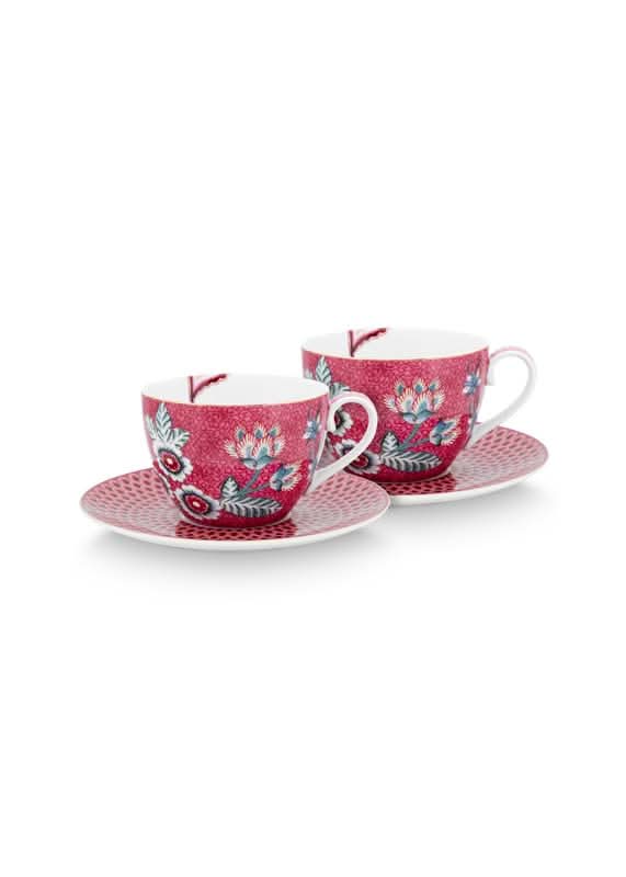 Se tilbud på Pip Studio Flower Festival kopper & underkopper! Billigt udsalg på 280ml sæt i mørk pink. Hurtig levering, 1-2 hverdage. Spar op til 51%!