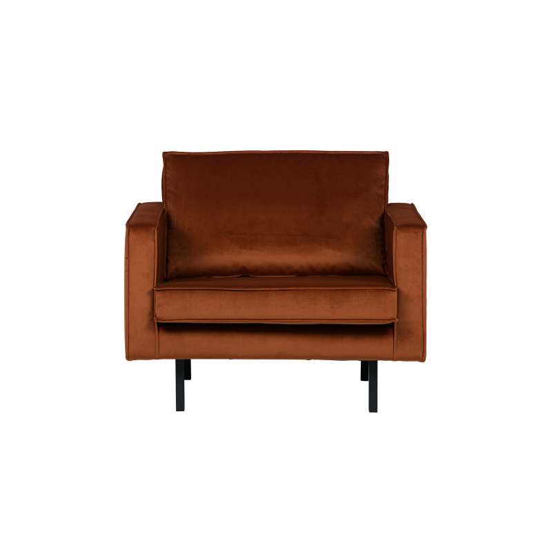 BePureHome Rodeo Lænestol Velour - Rust ❤ Stort online udvalg i BePureHome ❤ Billig fragt og hurtig levering 2 - 5 hverdage ❤ Varenummer: BYH-1404766 / Ean: 8714713070244 på lager - Udsalg på Lænestole - Over 434 design mærker på udsalg