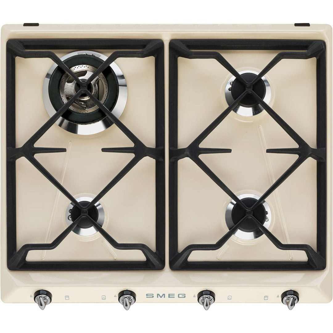 Smeg Smeg 59,5 cm Victoria Design Gaskogeplade , Creme ❤ billede i brug (Gaskogeplade)