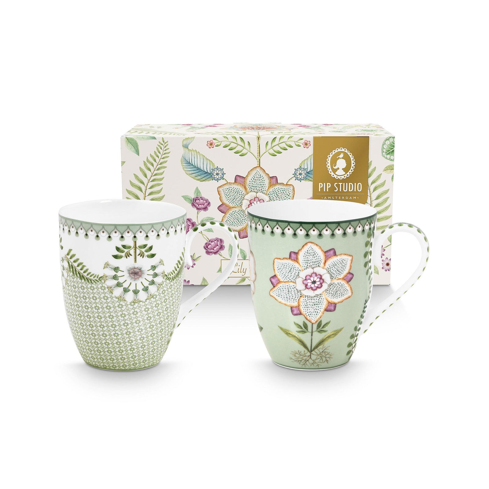 Pip studio PIP Studio Lily & Lotus krus 35 cl 2-pak – frontbillede (Krus & Kopper)