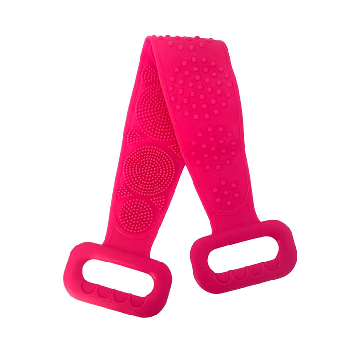 Rygskrubber / Badebørste Dobbeltsidet i silikone Pink