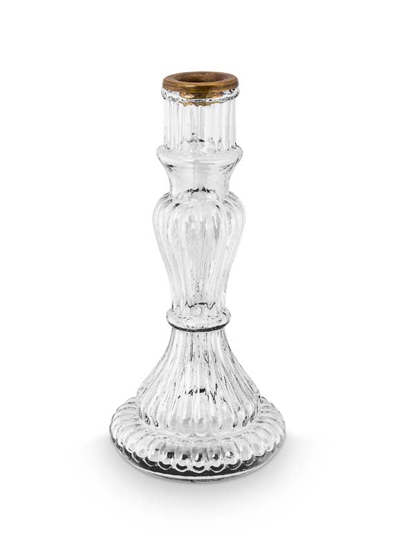Produktbillede af Set/2 Candle Holders Clear Glass på tilbud i høj kvalitet