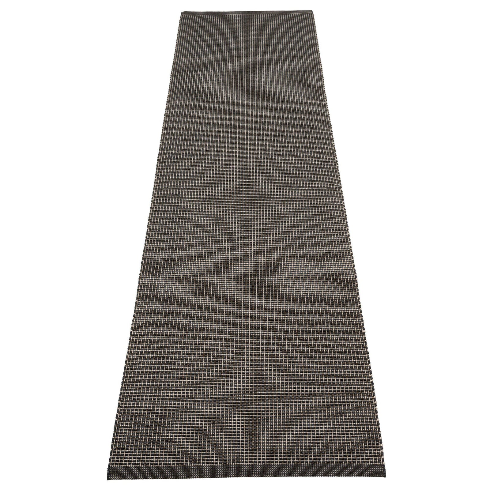 Pappelina Pappelina Emm gulvtæppe 300x70 cm, black/linen – vinkelbillede (Tæpper)
