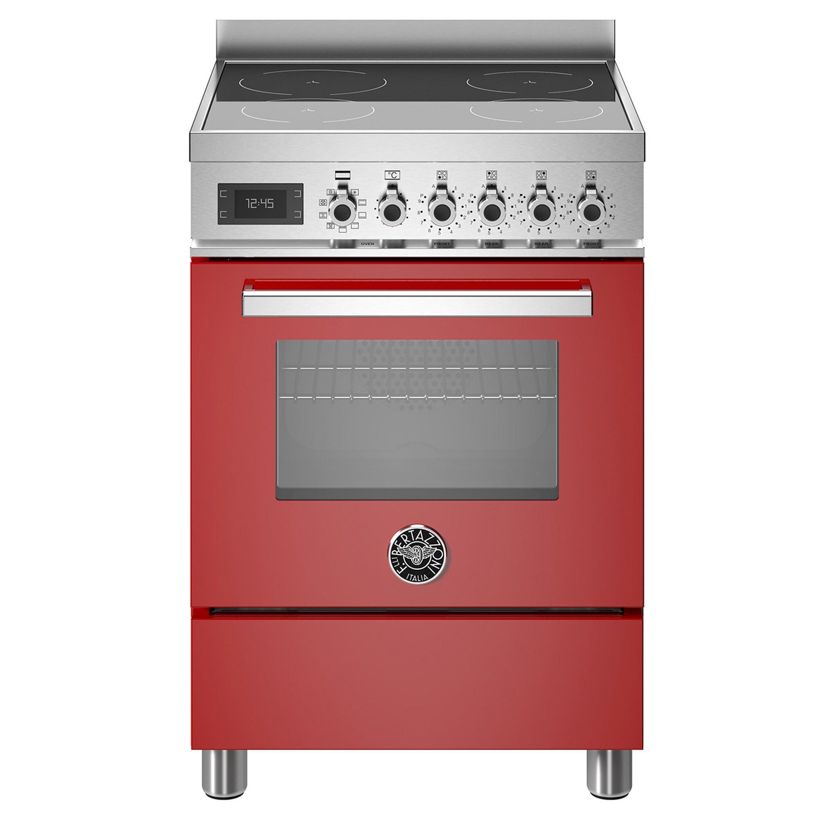 Bertazzoni Bertazzoni PRO64I1EROT Professional induktionskomfur med ovn, 60 cm, rød ❤ detaljebillede (Induktionskomfur)
