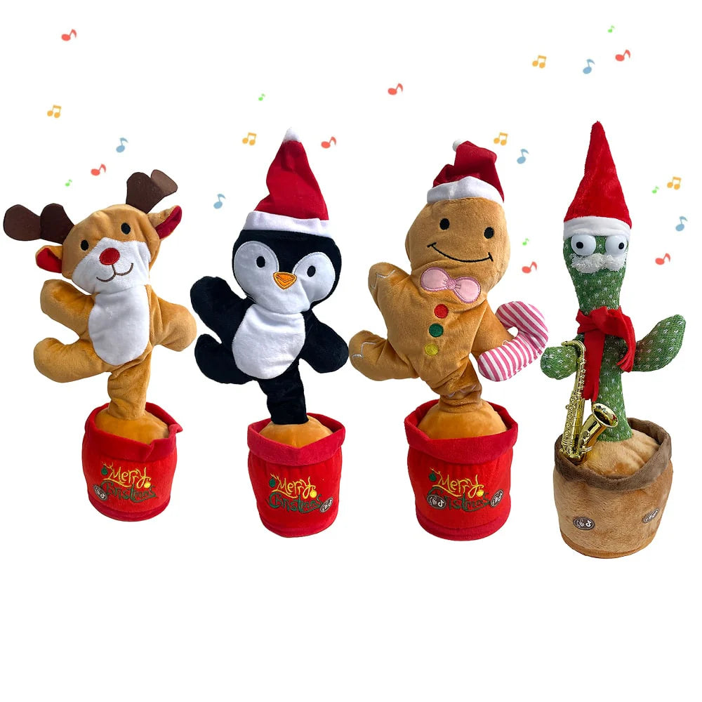 Dansende & Syngende Kaktus og andre sjove modeller m/120 Sange (kan også gentage hvad du siger) Dansende pingvin