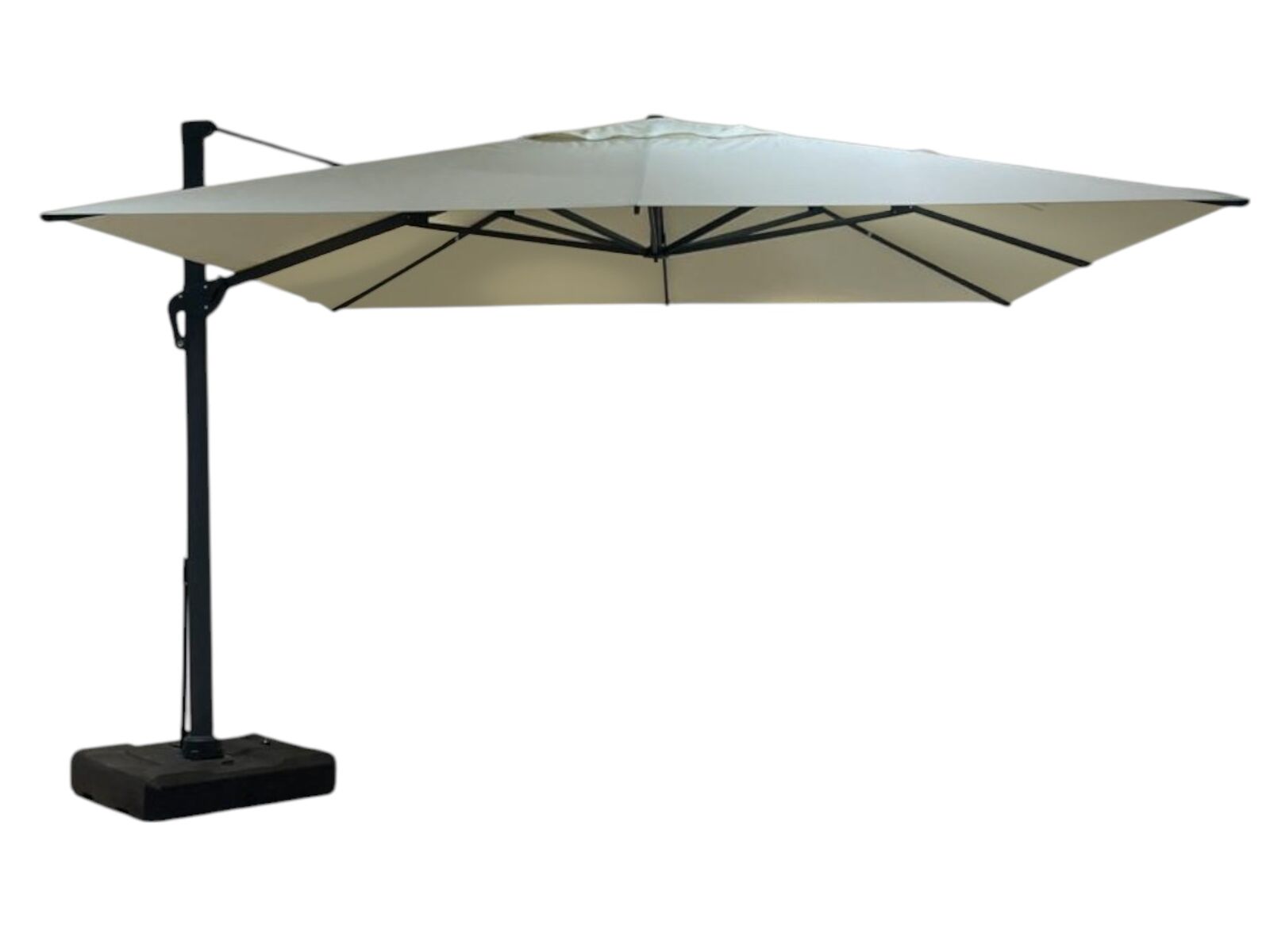 Produktbillede af Corner Parasol v.2 3x3m 280gr/m2 Polyester dug NY Beige på tilbud