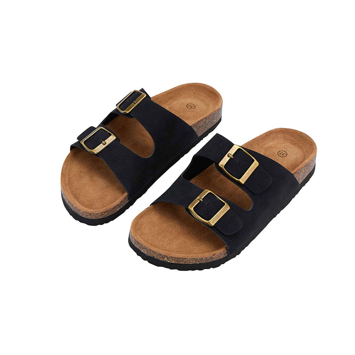 Klassiske remsandaler sorte brune eller beige Sort / 41