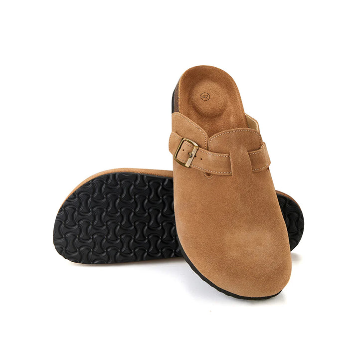 Komfort og stil i ét Klassiske kork-sandaler med lukket tå Karamel / 40