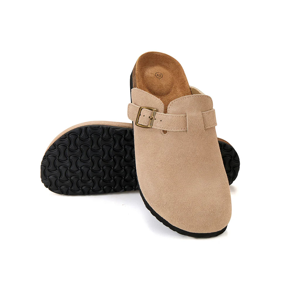 Komfort og stil i ét Klassiske kork-sandaler med lukket tå Beige / 39