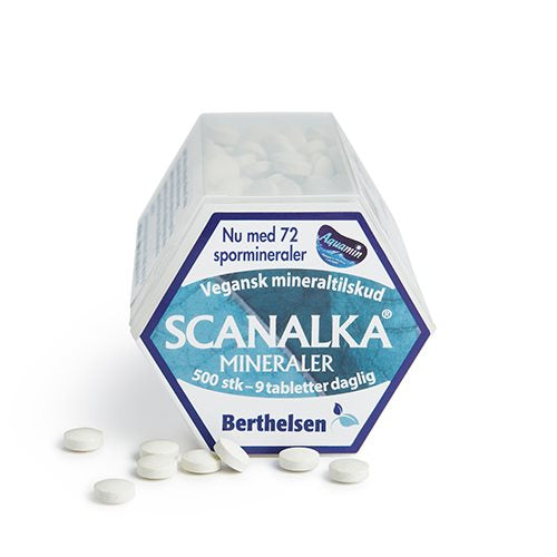 Produktbillede af Berthelsen Scanalka Mineraler 500 tabl. på tilbud