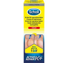 Detaljeret produktbillede af Scholl Heel Crack Cream Act.repair K+ 60 ml. på tilbud