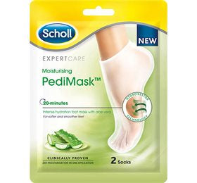 Detaljeret produktbillede af Scholl PediMask Aloe 2 socks 1 pk. på tilbud