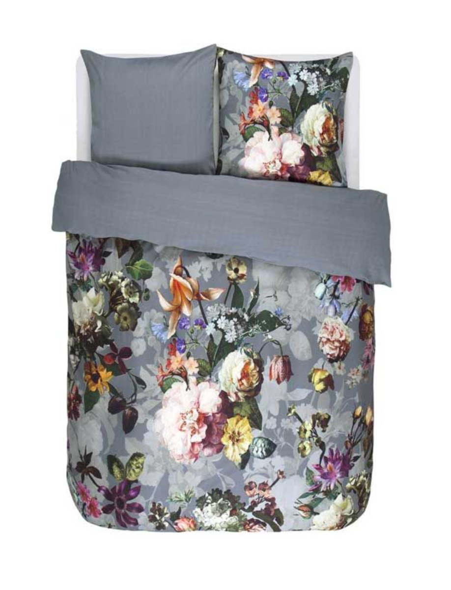 Produktbillede af Essenza Fleur Feaded Blue DOBBELTDYNE 200 x 200 + 2 stk. 60 x 63 på tilbud i høj kvalitet