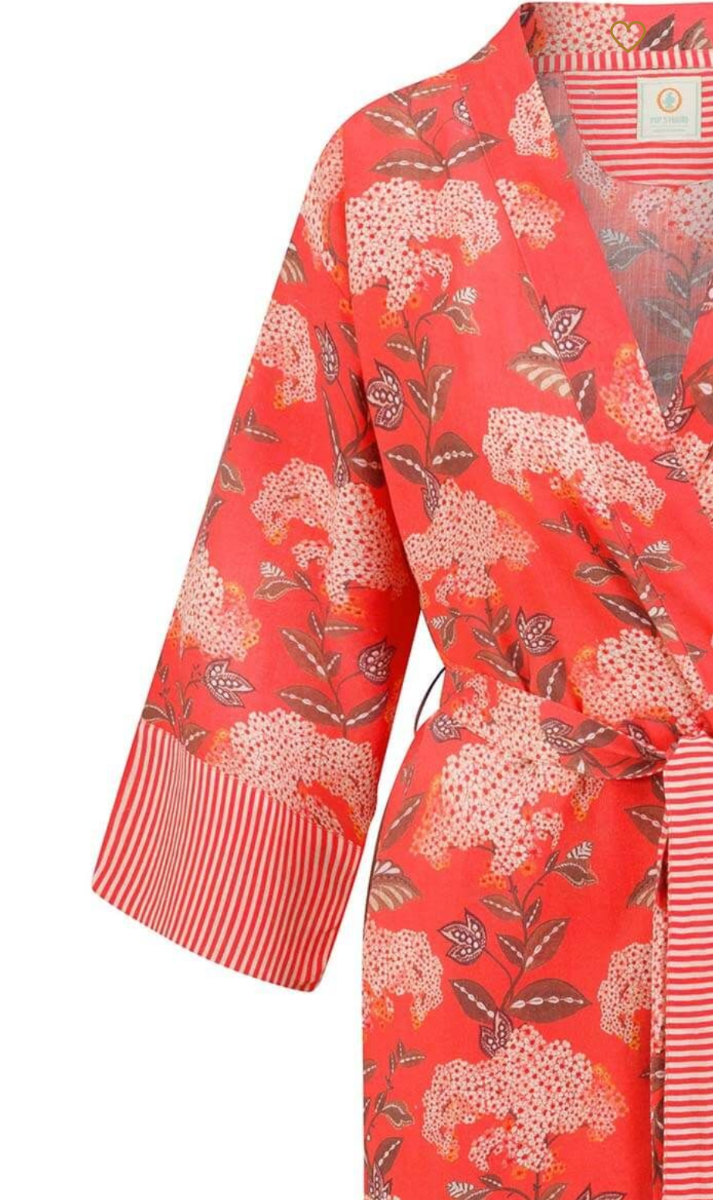 Produktbillede af Pip Studio Kimono Flora Firenze Coral-X-Large på tilbud i høj kvalitet