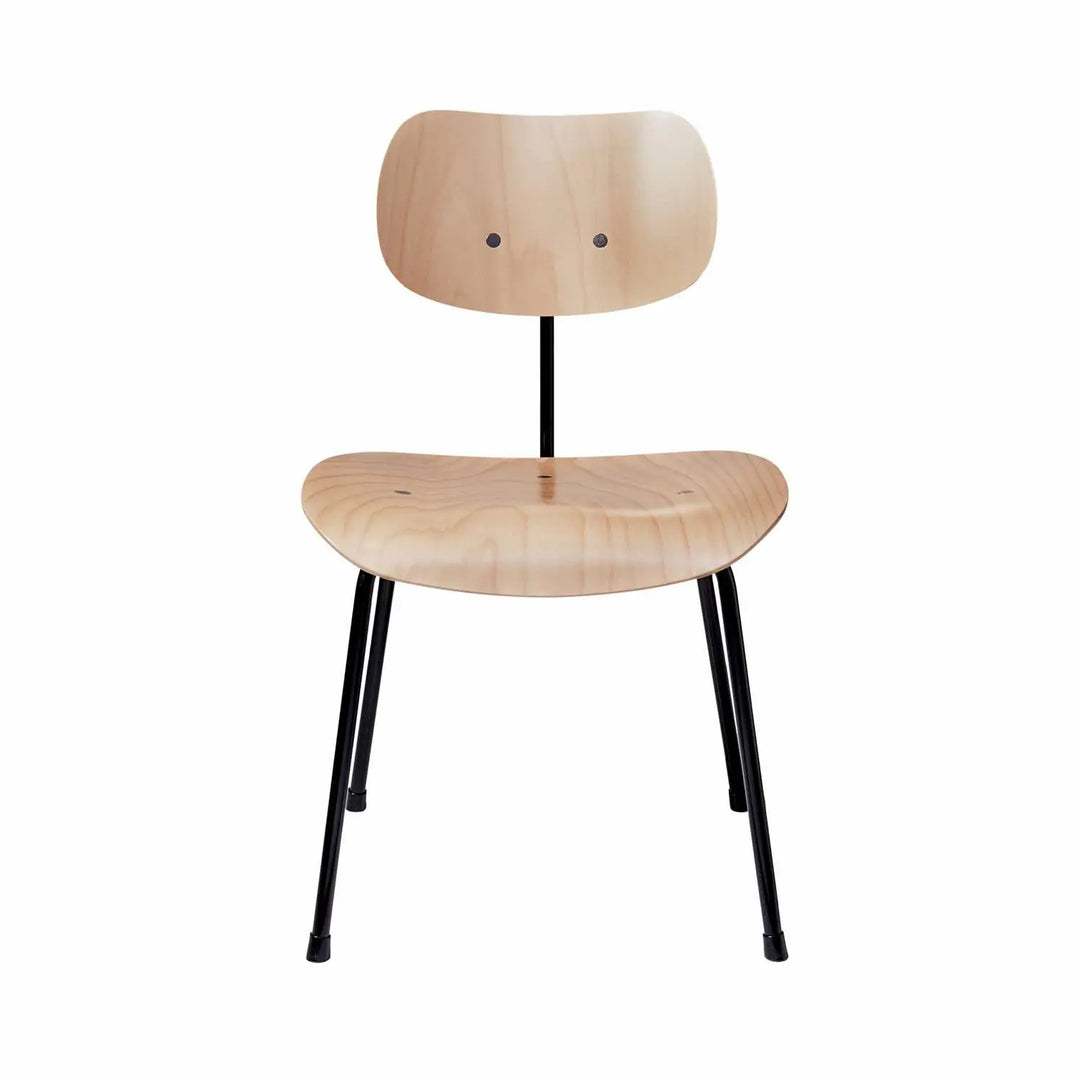 Produktbillede af PLEASE WAIT TO BE SEATED EIERMANN SE68 STOL BØG/SORT STEL 47 i premium kvalitet