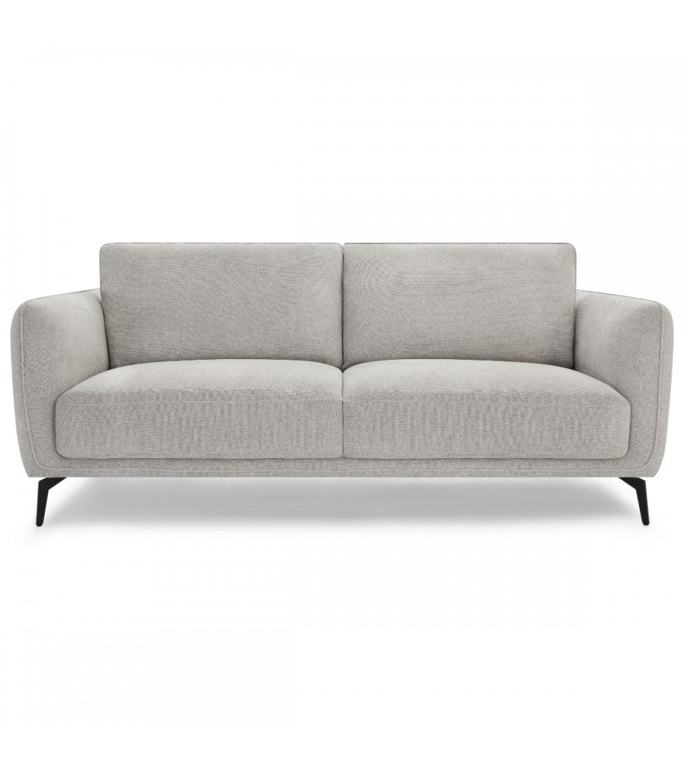 Selena 3 pers. sofa grå stof og sort metal