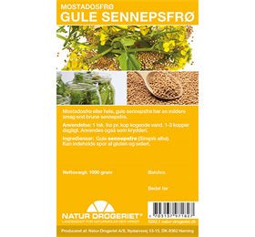 Detaljeret produktbillede af ND Sennepsfrø gul hel 1000 g. på tilbud