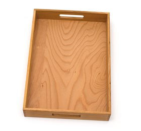 Detaljeret produktbillede af Serveringsbakke 45x33cm Kirsebærtræ på tilbud