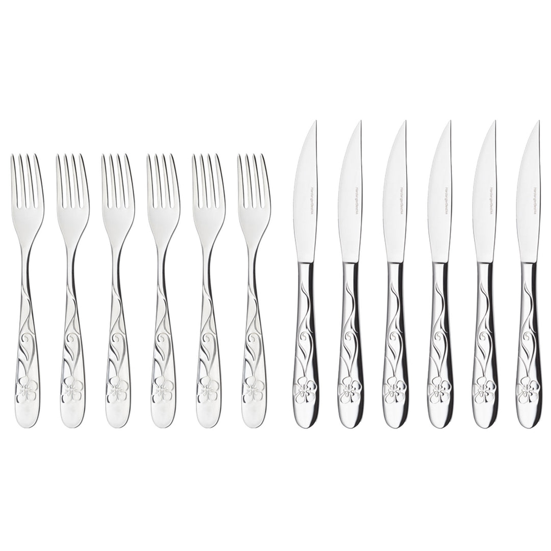 Hardanger bestikk Hardanger bestikk Sanna grillbestikssæt 12 dele – produktvisning (Grillbestik)