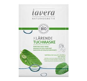 Produktbillede af Lavera Sheet Mask Purifying m. mint 1stk. på tilbud