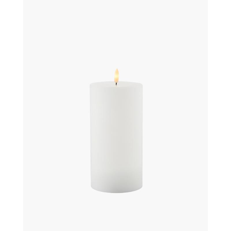 Produktbillede af Sirius Sirus Sille Genopladelig Bloklys Ø10x20 cm Hvid i premium kvalitet