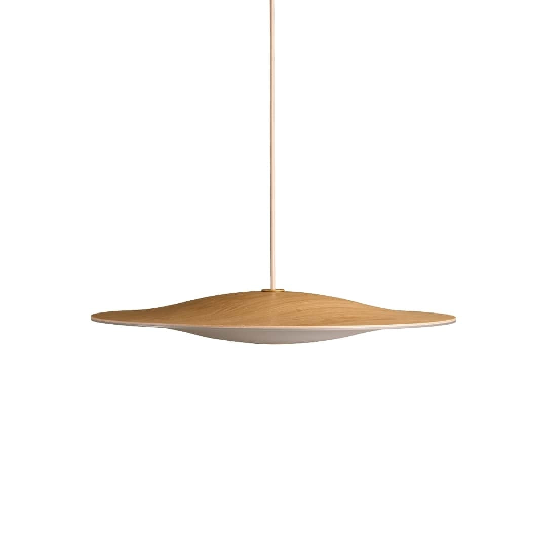 Produktbillede af Sinus Wood 550P Eg Opal Glas Pendel i premium kvalitet