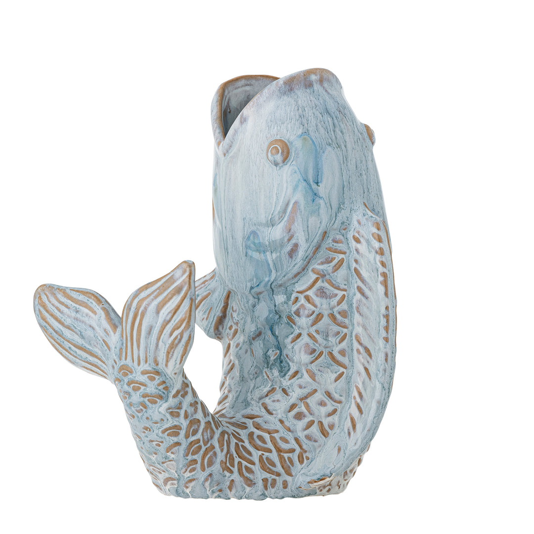 CREATIVE COLLECTION Hiro vase blå stentøj H:21