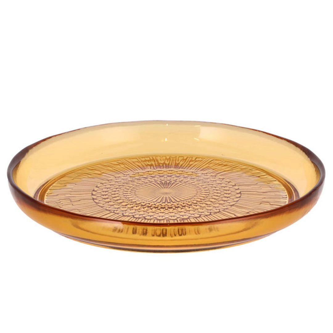 Bitz Bitz Kusintha Glastallerken Ø18 cm, rav – detaljebillede (Tallerkener)