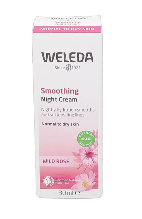 Produktbillede af weleda night cream wild rose 30 ml X DATO 11/2025 på tilbud i brug