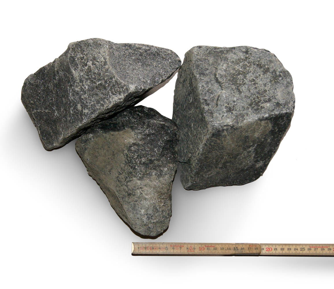 Produktbillede af Sorte granitskærver 100-200 mm 1000 kg på tilbud i høj kvalitet