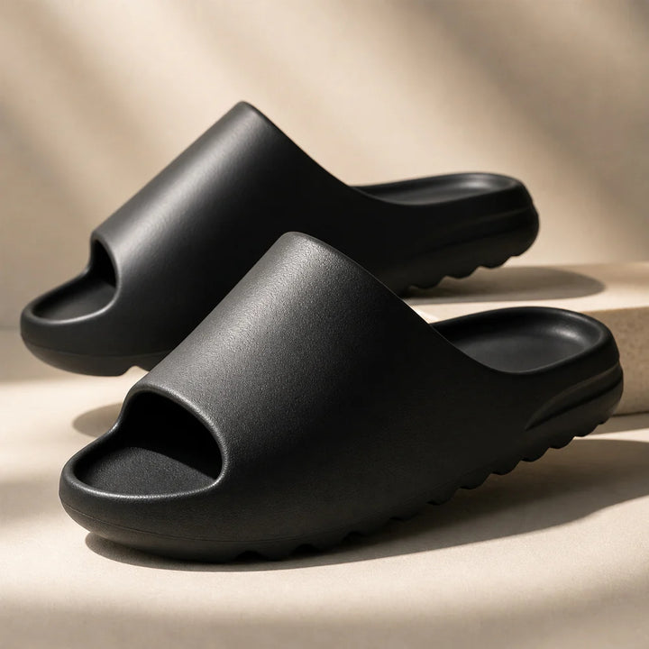 Slippers / Tøfler Bløde og skridsikre sort grøn eller hvid Sort / 42/43
